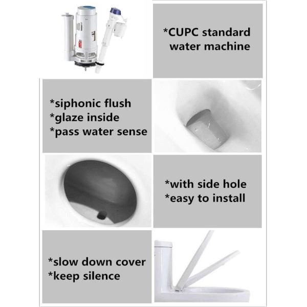 1.0 Gpf Ceramic American Standard One Piece Dual Flush Toilet Commode