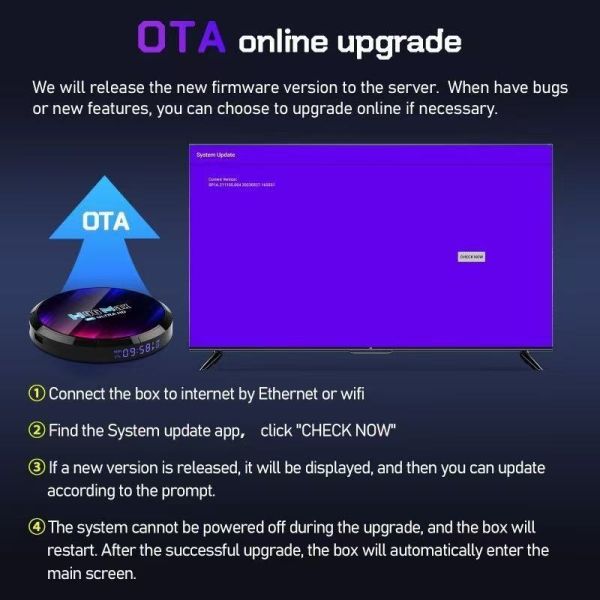 OEM H96 Max Android Tv Box Android 13 8K Ultra HD Resolution Wifi 6 Connectivity