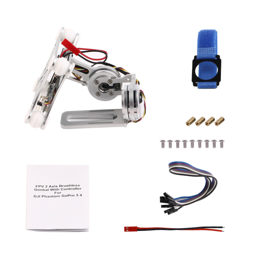 RTF 2 Axis Brushless Gimbal Camera With 2208 Motors BGC Controller Board Support SJ4000 3 4 For Rc Drone