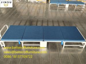 China Office Folding Bed Steel Tube Frame With Cushion Sponge Roll Away Wheels Can Moveable on sale