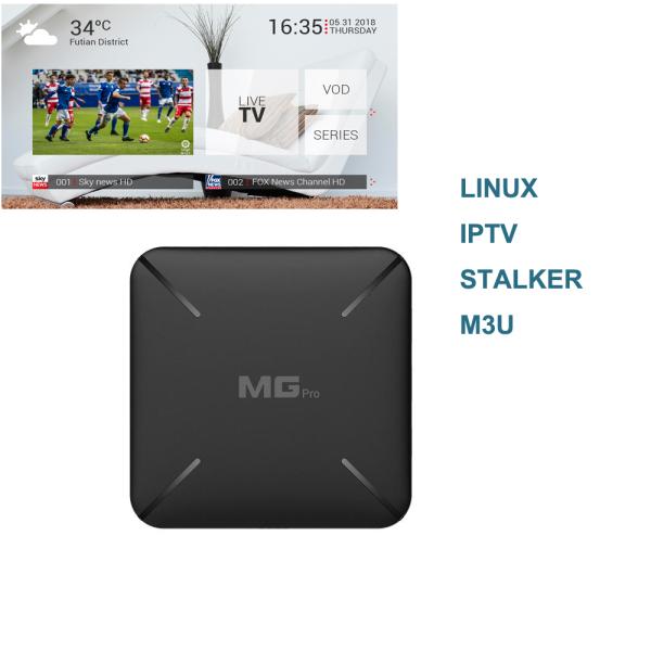 10M 100M Linux IPTV Set Top Box H.265 4K UCD 3840X2160 TV Box