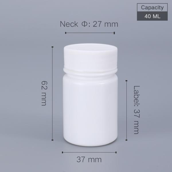 20ml-200ml Empty Pill Bottles Packaging with Screw Cap Round Bottle HDPE Material