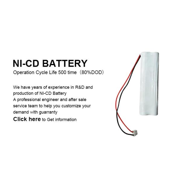 4.8v Nickel Cadmium Battery 1200mAh 1500mAh Nicd Battery Pack