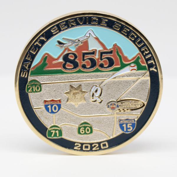 Custom 2 Inch Brass Commemorative Coin with Soft Enamel for USA Navy Challenge Collectible