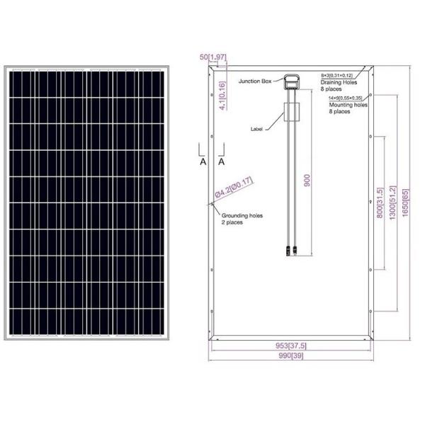 Multifunction Poly Crystalline Solar Panel MC4 Compatible With Connector