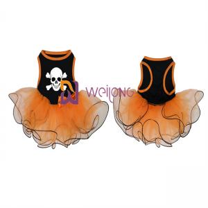 Buy cheap Pumpkin / Skull Tulle Skirt Halloween Pet Dress Bow Decoration CVC Jersey product