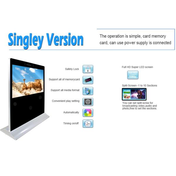 New Type 65 Inch Floor Stand LCD Touch Screen Android 4.4 Advertising Display Kiosk