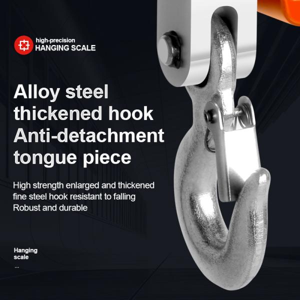 Orange Mini Weighing Crane Scale 100kg Wireless Industrial Hook Scale Hanging Scale Electronic with 50g Accuracy