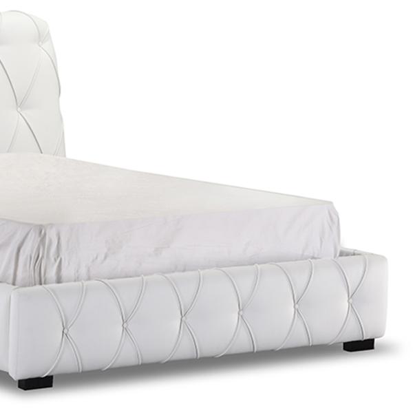OEM Nontoxic Ottoman Storage Bed Timber Sleigh Design With Steel Frame