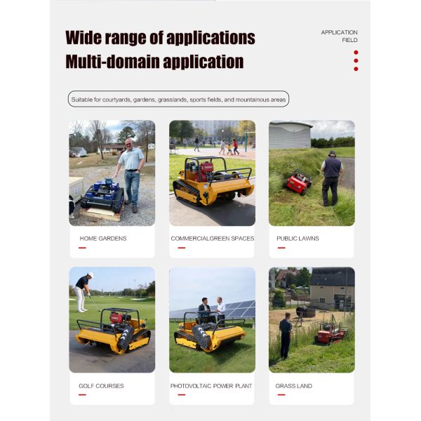 Remote Control Crawler Flail Mower Gas Powered for Steep Slopes Hillside Orchard Farm Garden Grass Cutting High Efficiency