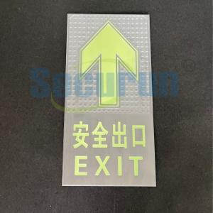 Buy cheap Rectangular Brushed Aluminum Exit Sign Glow In The Dark Building Evacuation Signage product