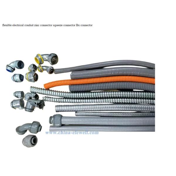 Straight PVC Coated Electrical Conduit Fittings Connectors For Flexible Conduit