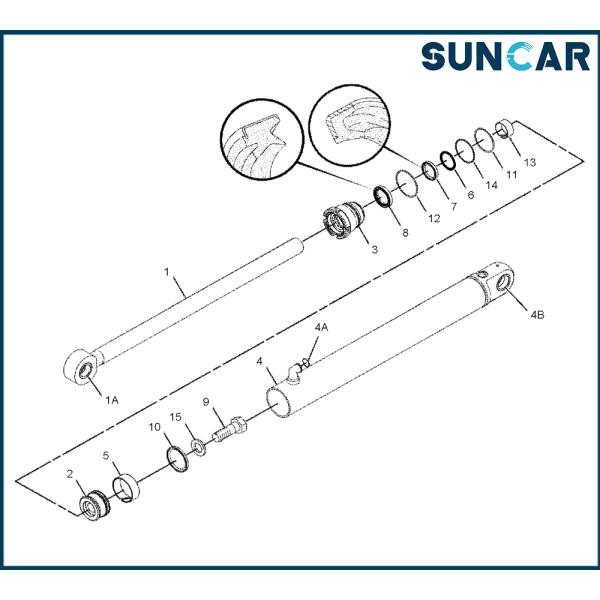 C.A.T CA1964523 196-4523 1964523 Lift Cylinder Seal Kit For Backhoe Loader[420D, 428D, 430D]