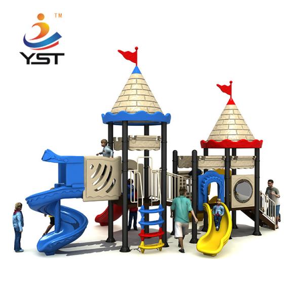 OEM Castle Curved Kids Playground Slide Anti Crack Customized Color