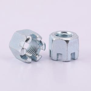 China Round Lock Hexagon Slotted Nuts For Automotive Industry on sale