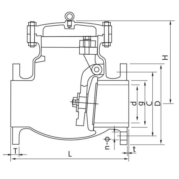 Stainless Steel ANSI 150lb Industrial Flanged Check Valve/Swing Check Valve