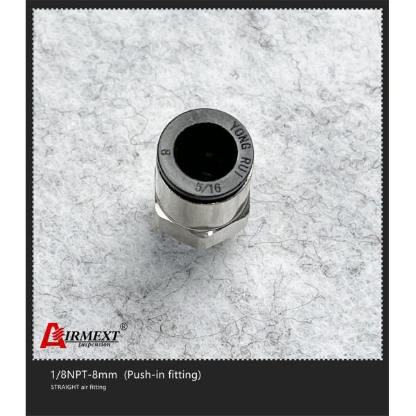 Equal Shape Push In Quick Connect Air Fittings Straight Elbow 1/8NPT-8mm