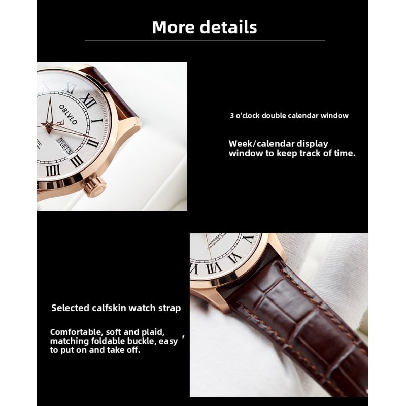 Elegant Traditional Business Wristwatch Featuring Date Display and Comfortable Leather Strap Ideal for Daily Business Wear