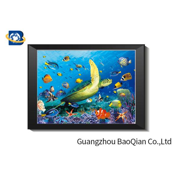 Dolphins Theme 3D Deep And Flip Effect Lenticular Material Picture With Frame Or Frameless