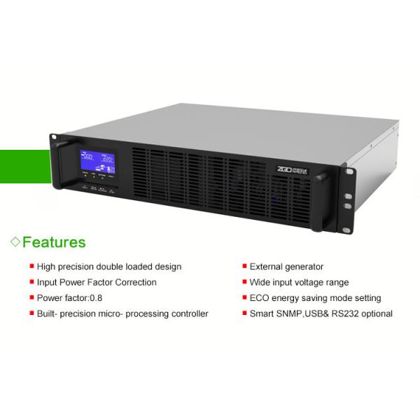 Single Phase 800w Rack Mounted UPS Battery Backup Pure Sine Wave
