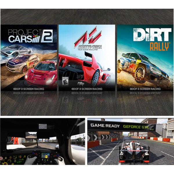 Portable 3 Screen Driving Simulator 6 DOF Racing Cars Arcade Dynamic Motion Drive Equipment
