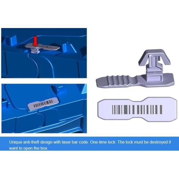Heavy duty stackable attached lid turnover box, Stackable and nestable plastic shipping tote box for storage or moving