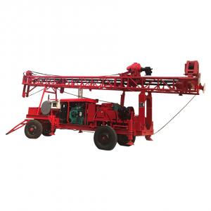 Buy cheap Trailer Type Mud Rotary Drilling Rig , Mobile Borehole Drilling Machine 400m Depth product