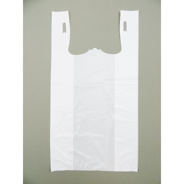 Plastic Bag-WHITE Plain Embossed T Shirt Bag 13 mic - 100 bags/bundles , HDPE material