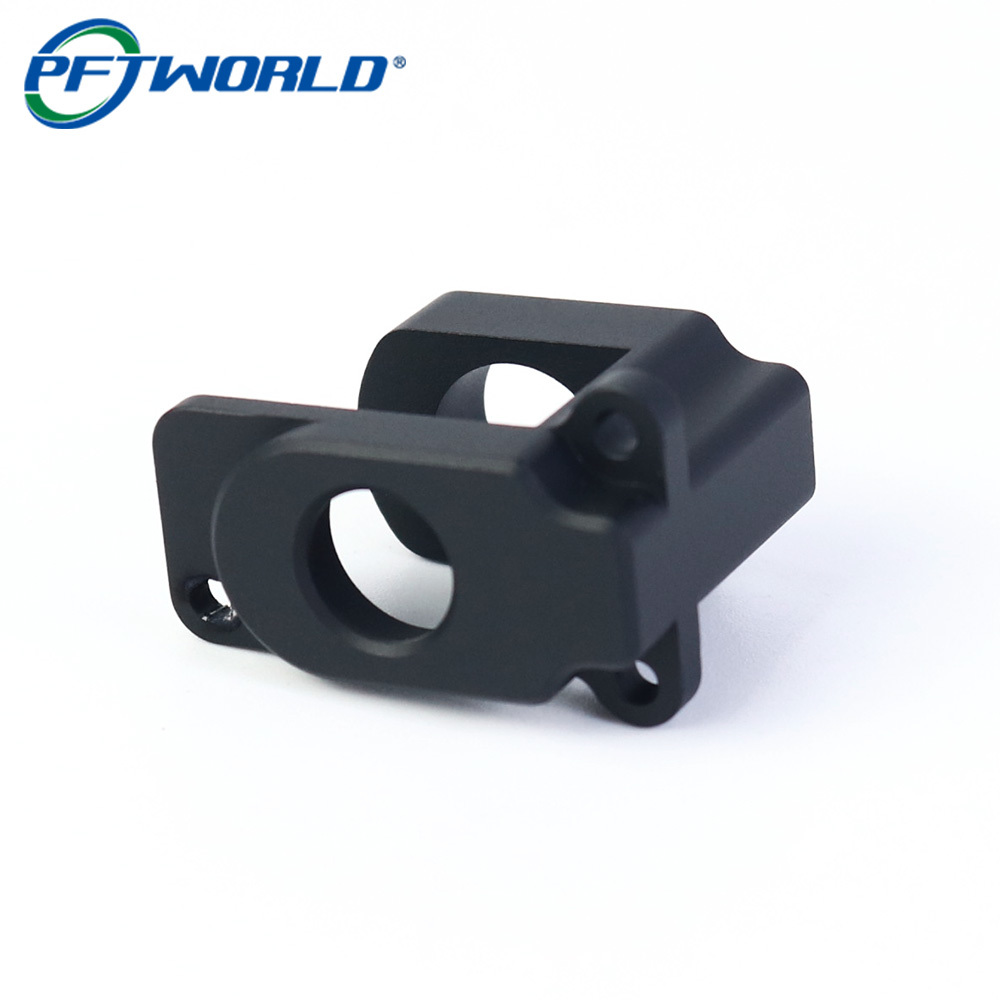 Custom 6061 Aluminum CNC Machined Mounting Bracket with Black Anodizing