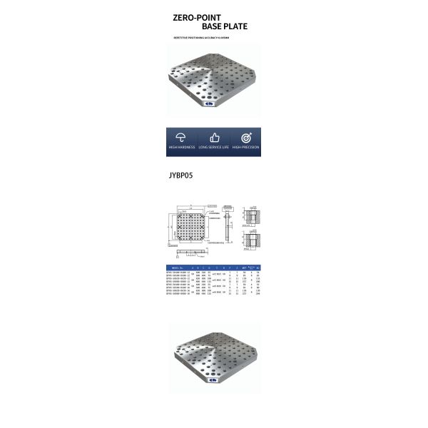 M12 M16 Gridded Fixture Plate Modular Clamping Plate Subplate Grid Holes