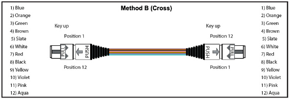 Low Loss SM MPO To MPO Truck Cable Assembly 8 Fiber Type A Or B Polarity