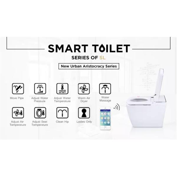 Anti Bacteria Toilet Seat Bathroom Smart Toilet Automatic Heating 3 Colors