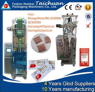 Automatic Ketchup sachet packaging machine mayonnaise and mustard liquid packing machine