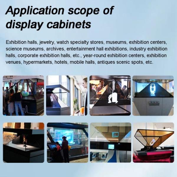 Advanced Transparent Screen Holographic Visual Display Cabinets Custom 360-Degree Three-Dimensional Touch Display Android OS
