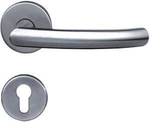 China Right Angle Arc End Stainless Steel Tubular Door Handles Hardware Fittings on sale