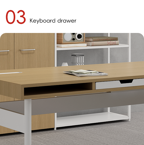 Commercial Furniture White Side Counter Desk with Customizable Options
