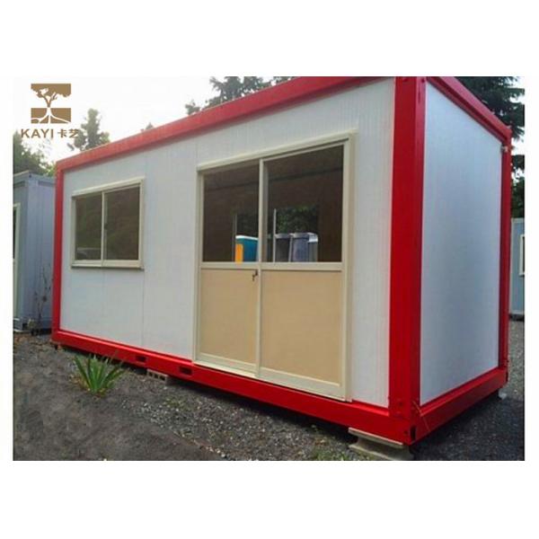 Red Flat Pack Container House , Single Container House For Living / Administration