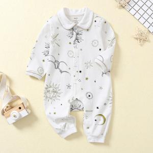 China Wholesale Newborn New born Boy and Girl Toddler Onesie Romper Clothing 100% Cotton Organic Baby Clothes on sale