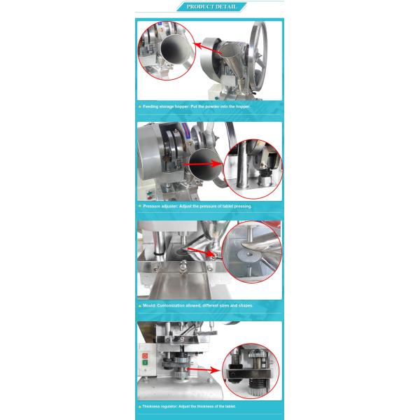 TIANHE Desktop Manual Single Punch Tablet Press Machine Candy Round And Irregular Tablet