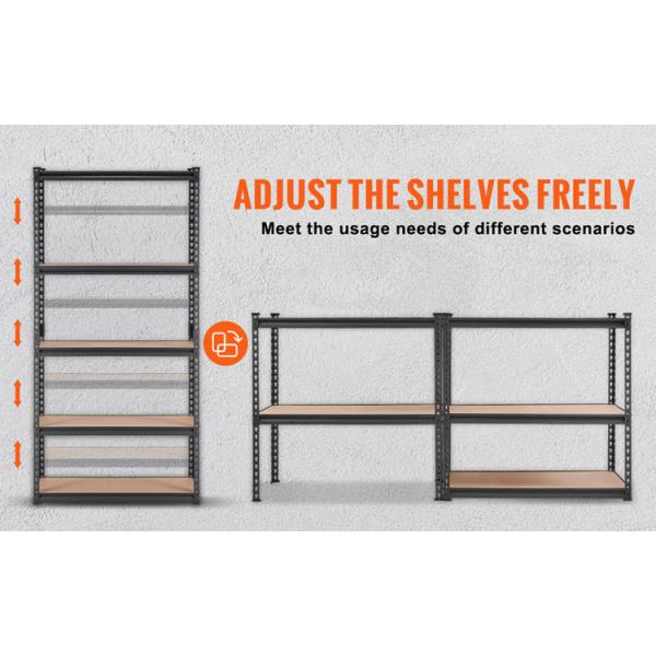 Light Duty Quick Assembly Boltless Rivet Shelving Adjustable For Flexible Light Storage