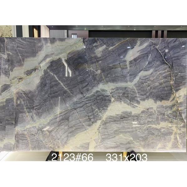 Natural Brazil Azul Michelangelo Luxury Stone Book-match Background Feature Wall Luxurious Flooring Stone