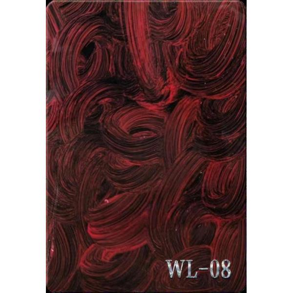 Black Red Whirlpool Cast Acrylic Perspex Sheet Moisture Resistance