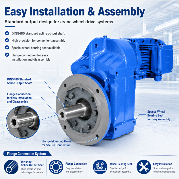 Compact FF Series Flange Mounted Parallel Shaft Reduction Motor High Efficiency Helical Gearbox for Industrial Machinery