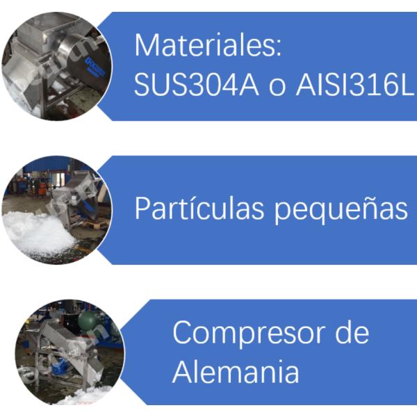 50kg 100kg Trituradora de hielo de bloques industriales Focusun rendimiento eficiente