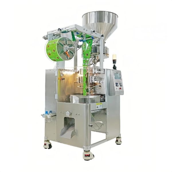 PLC Control Triangle Bag Packaging Machine 2.5kw Back Sealing Machine Dual Mode