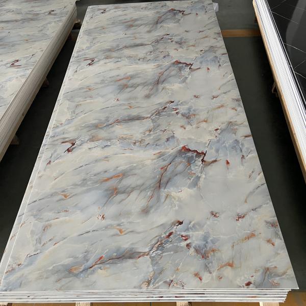 2.8mm Thickness PVC UV Marble Board for Interior Wall Decoration 1220x2800mm Exporter