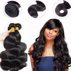 China 1B Color Peruvian Human Hair Bundles Machine Double Weft Tangle Free on sale
