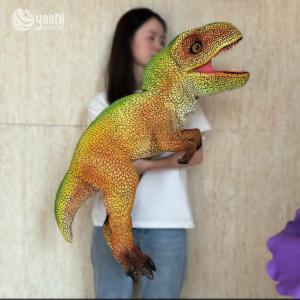 Multi Layer Silicone Dinosaur Hand Puppet Rust Proof Customizable