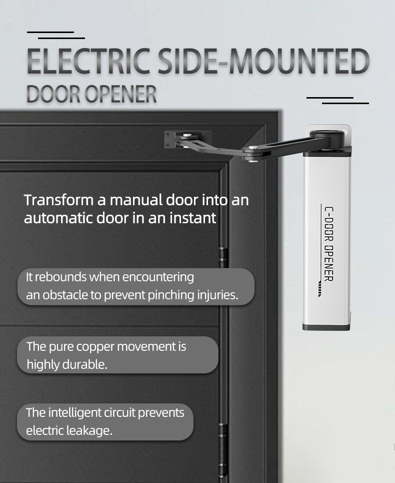 Smartphone Door Opener Automatic Large Load Bearing with Closer Key / Card Access