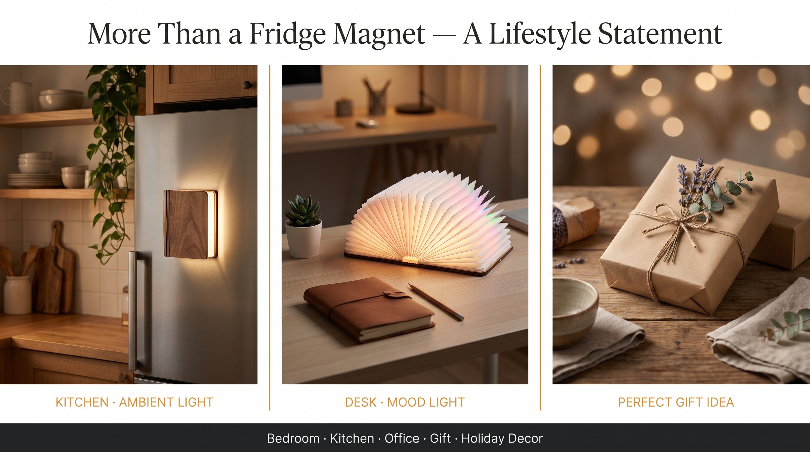 Custom LOGO Foldable Paper Lamp with Refrigerator Magnet LED Night Light Wholesale Promotional Novelty Light Supplier